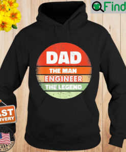 Legend Dad Engineer Grandpa Happy Fathers Day Hoodie