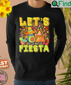 Lets Fiesta Cinco De Mayo Cartoon Taco And Avocado Sweatshirt