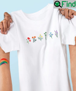 Personalized LGBT Pride Wildflowers Rainbow Shirt