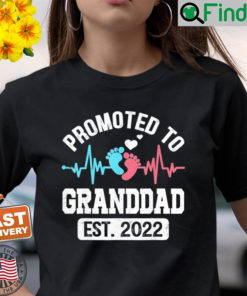 Promoted To Granddad EST 2022 Pregnancy Announcement Tee Shirt