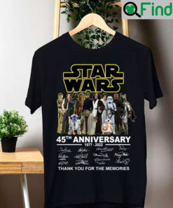 Star War 45th Anniversary Thank You For The Memories Shirt