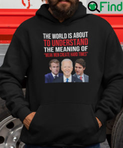 The World Is About To Understand The Meaning Of Weak Men Create Hard Times Hoodie