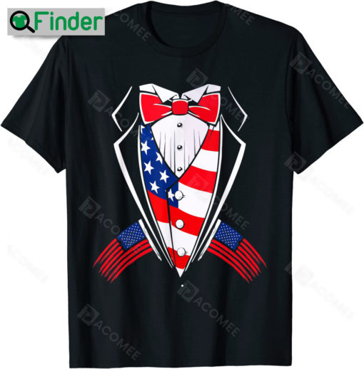 4th of July Red White Blue Tux Party Tuxedo T Shirt