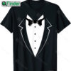 Black and White Bow Tie Funny Costume Novelty Tuxedo T Shirt