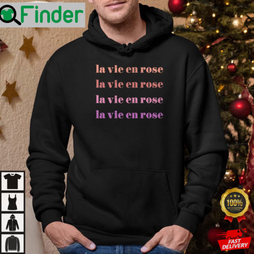 French La Vie En Rose Hoodie