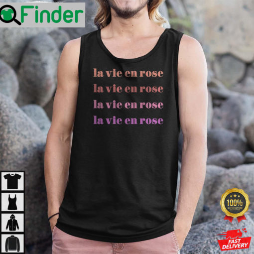 French La Vie En Rose Tank Top