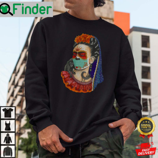 Frida Mask Kahlo Art Girl Women Artist Kahlo Sweatshirt