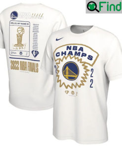 Golden State Warriors 2022 NBA Finals Champions Roster T Shirt