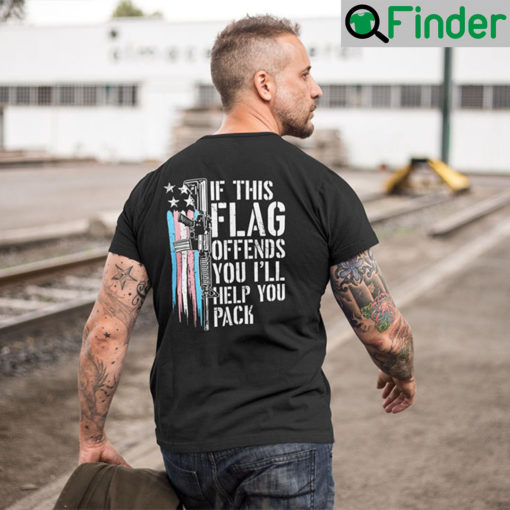 If This Flag Offends You Ill Help You Pack Transgender Flag T Shirt