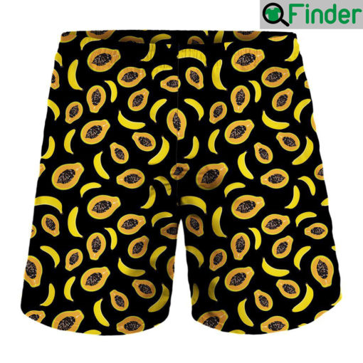 Papaya And Banana Pattern Print MenS Short