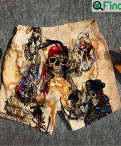 Pirate Skull Hawaiian Men Shorts – Maria