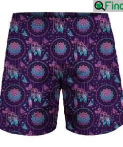 Purple And Teal Dream Catcher Print MenS Shorts