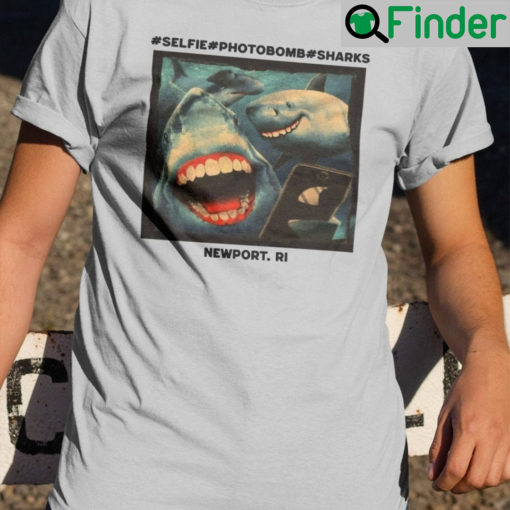 Selfie Photobomb Sharks Newport T Shirt