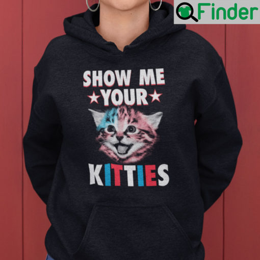 Show Me Your Kitties American Flag Hoodie