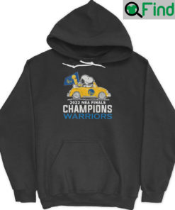 Snoopy And Woodstock Riding Car Golden State Warriors 2022 NBA Finals Champions Hoodie