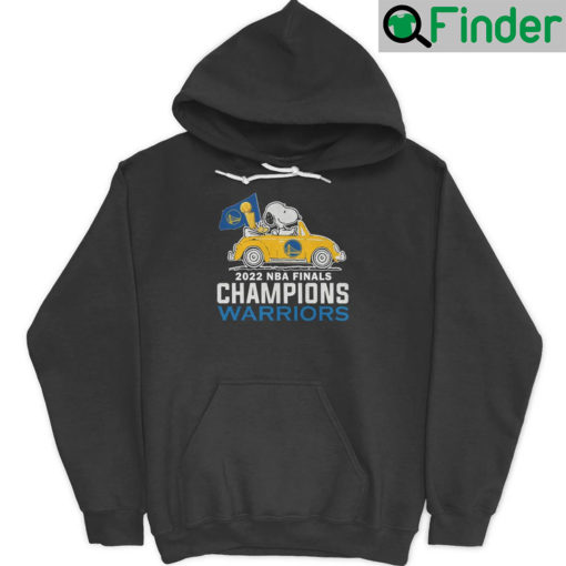 Snoopy And Woodstock Riding Car Golden State Warriors 2022 NBA Finals Champions Hoodie