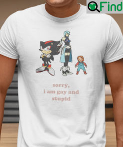 Sonic Shadow Aqua And Chucky Sorry I Am Gay And Stupid Shirt