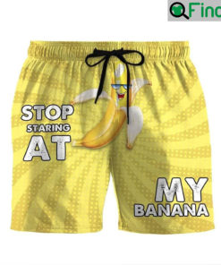 Stop Staring At My Banana 3D Beach Short
