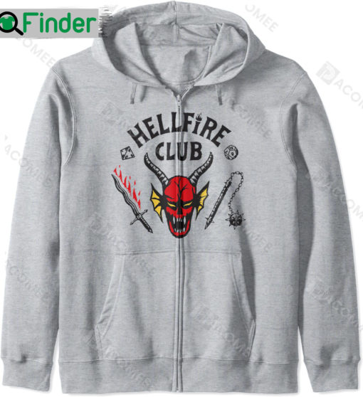 Stranger Things 4 Hellfire Club Logo Zip Hoodie