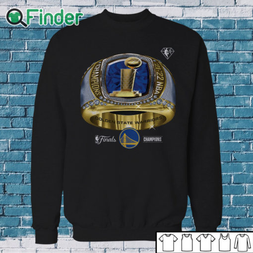 Sweatshirt Golden State Warriors Fanatics Branded 2022 NBA Finals Champions Bling Ring Big Tall T Shirt