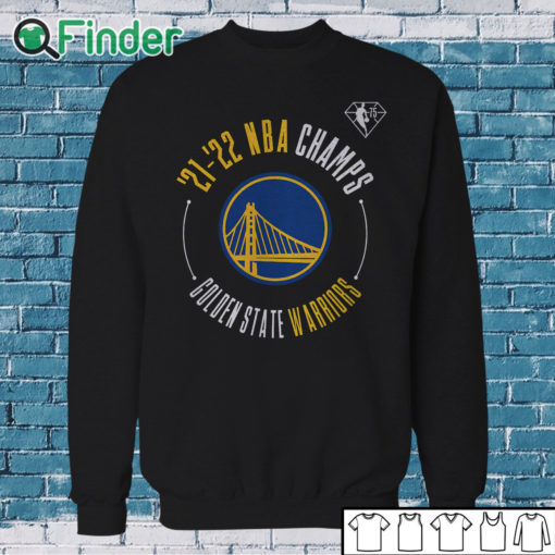 Sweatshirt Golden State Warriors Fanatics Branded 2022 NBA Finals Champions Drive List Roster T Shirt