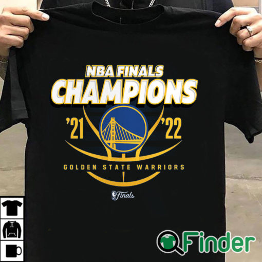 T shirt black Golden State Warriors Fanatics Branded 2022 NBA Finals Champions Lead the Change T Shirt