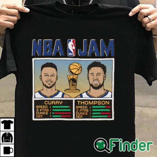 T shirt black Stephen Curry Klay Thompson Golden State Warriors Homage 2022 NBA Finals Champions T Shirt