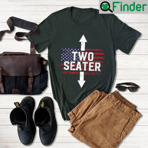 Two Seater Retro Arrow American Flags T Shirt