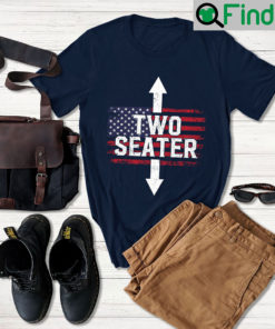 Two Seater Retro Arrow American Flags Tee Shirt
