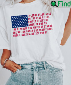 USA Flag Pledge of Allegiance Shirt