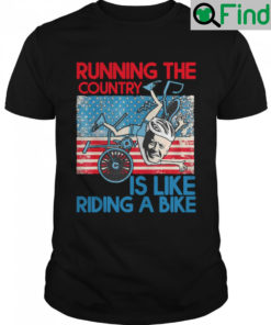 Vintage Running The Country Is Like Riding A Bike Joe Biden Shirt