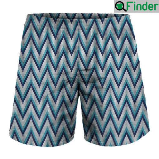 Zigzag Knitted Pattern Print MenS Shorts