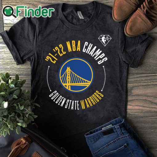 black T shirt Golden State Warriors Fanatics Branded 2022 NBA Finals Champions Drive List Roster T Shirt