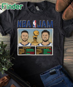 black T shirt Stephen Curry Klay Thompson Golden State Warriors Homage 2022 NBA Finals Champions T Shirt