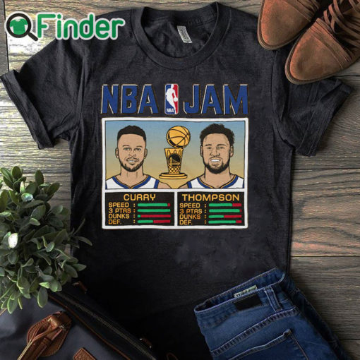 black T shirt Stephen Curry Klay Thompson Golden State Warriors Homage 2022 NBA Finals Champions T Shirt