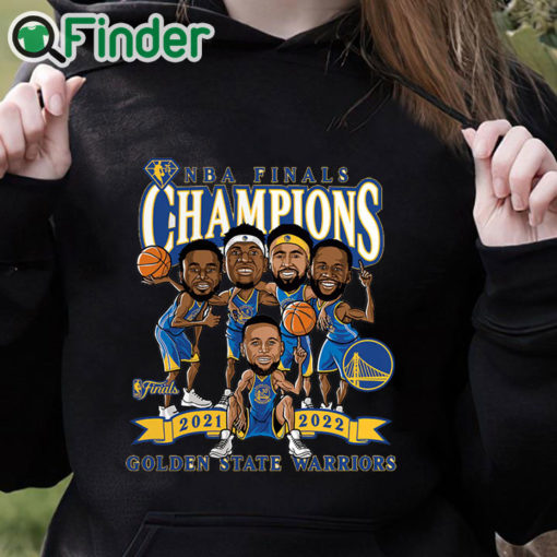 black hoodie Golden State Warriors Fanatics Branded 2022 NBA Finals Champions Caricature T Shirt