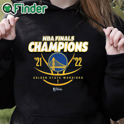 black hoodie Golden State Warriors Fanatics Branded 2022 NBA Finals Champions Lead the Change T Shirt