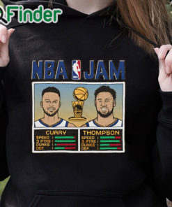 black hoodie Stephen Curry Klay Thompson Golden State Warriors Homage 2022 NBA Finals Champions T Shirt