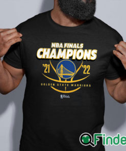 black shirt Golden State Warriors Fanatics Branded 2022 NBA Finals Champions Lead the Change T Shirt