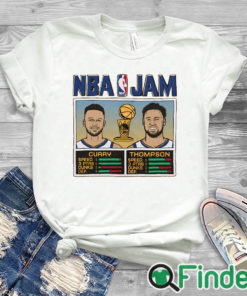 white T shirt Stephen Curry Klay Thompson Golden State Warriors Homage 2022 NBA Finals Champions T Shirt