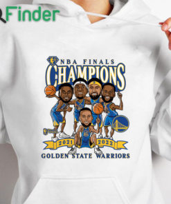 white hoodie Golden State Warriors Fanatics Branded 2022 NBA Finals Champions Caricature T Shirt