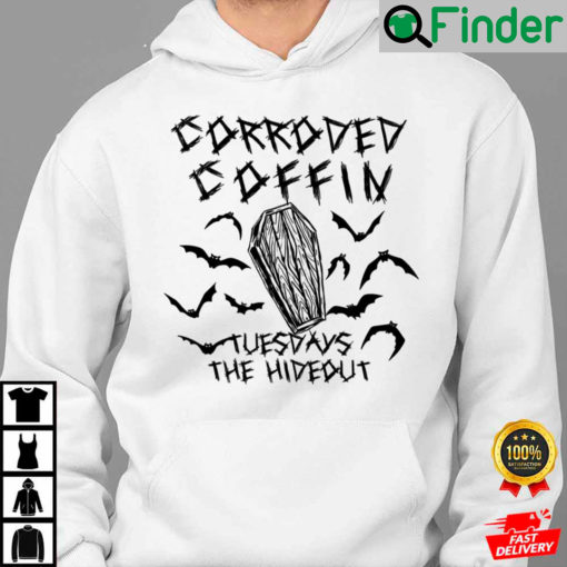 Corroded Coffin The Hideout Poster Stranger Things Eddie Munson Corroded Coffin Hoodie