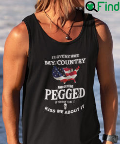 I Love My Wife My Country And Getting Pegged Tank Top