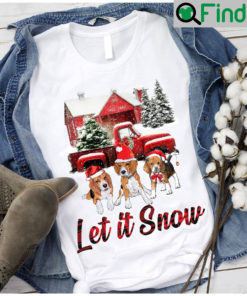 Let It Snow Beagle Dog Christmas Shirts