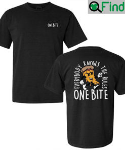 Pizza Everyone Knows By The Rules One Bite Tee Shirt