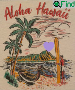 V Kim Taehyung Aloha Hawaii Diamond Head T Shirt