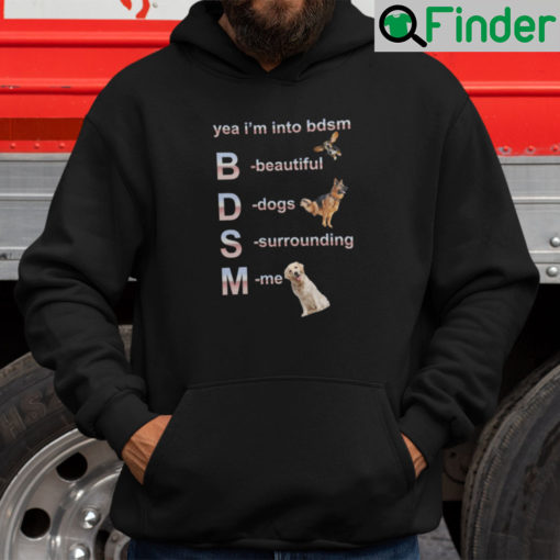 Yea Im Into Bdsm Beautiful Dogs Surrounding Me Hoodie