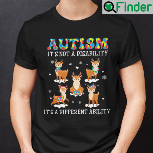 Christmas Autism Shirts Autism Its Not A Disability Its A Different Ability