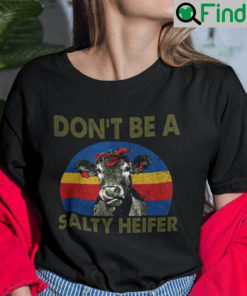 Funny Cow Shirt Vintage Dont Be A Salty Heifer