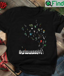 Garden Shirt Piano Music Notes Fly